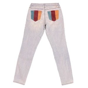 Painted Mid Rise Skinny Jean